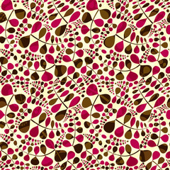 Stylish organic background. Seamless pattern.Vector. スタイリッシュ植物パターン