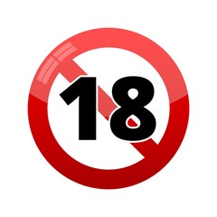 Adults only content sign, Vector XXX sign