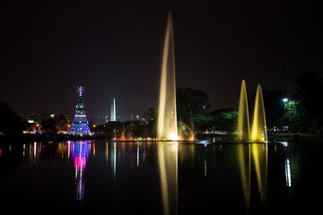 Obraz na płótnie Canvas Ibirapuera Fountain, Sao Paulo, Brazil.