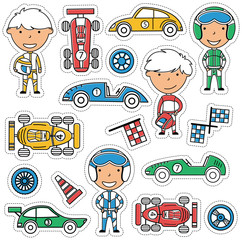 Racing stickers set