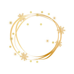 Sketch of Winter Decorative Frame with Circles