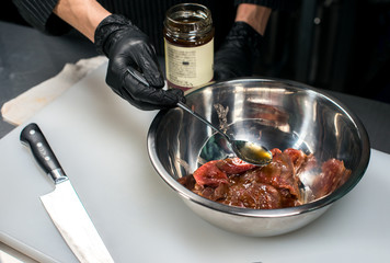 meat in korean marinade