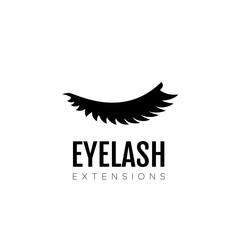 Eyelash extension logo. Vector illustration in a modern style