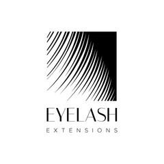 Eyelash extension logo. Vector illustration in a modern style