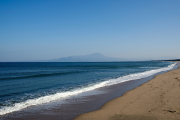 弓ヶ浜より境港方面を望む