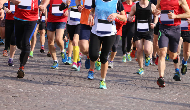 Footrace And Many People In The City