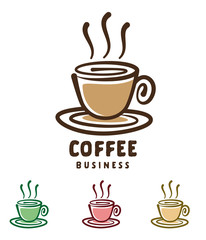 coffee cup cafe restaurant logo