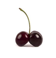 two cherries on one branch