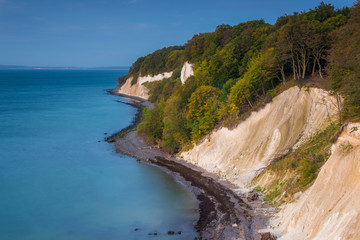 Kreideküste auf Insel Rügen am Morgen