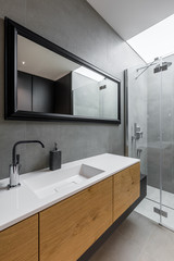 Modern gray bathroom