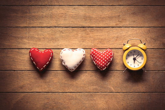 Heart shape toys and alarm clock