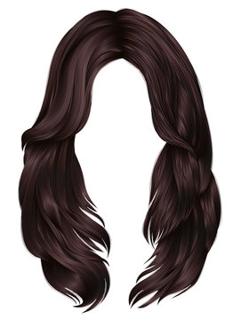  trendy woman long hairs  colors .  beauty fashion .  realistic  graphic 3d
