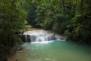 Erawan tropical fresh waterfall