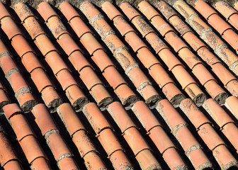 Roof tiles texture