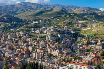 Crédence de cuisine en verre imprimé moyen-Orient Zahle skyline cityscape  in Beeka valley Lebanon Middle east