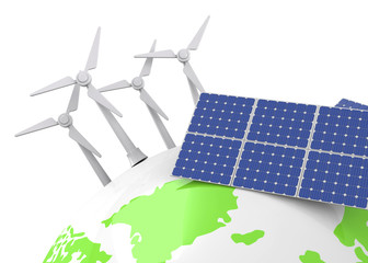 World and Renewable Energies - 3D © McCarony