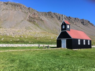 church in the mountains iceland