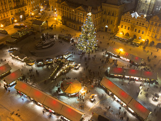 The Old Town Square at Christmas time.