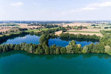 Fototapeta premium Baggersee von oben
