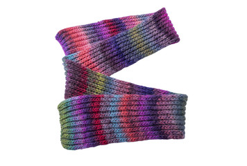 Multi-colored winter scarf.