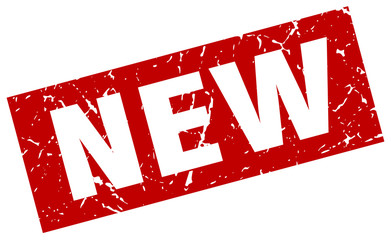 square grunge red new stamp