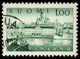 Helsinki Harbour on postage stamp