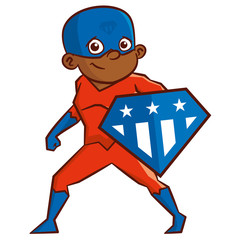 Superhero boy Cartoon character