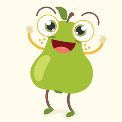 Pear Character Vector Illustration