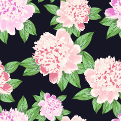 Pink peony. realistic flowers