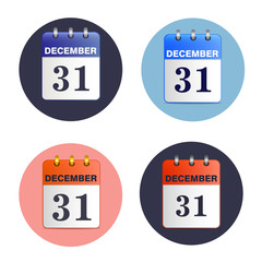 Set of tear-off calendars. 