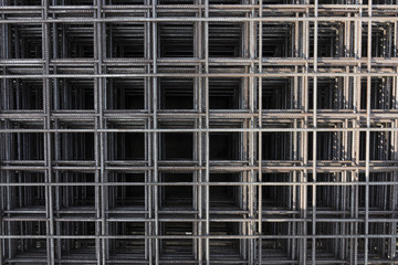 Steel Rebars for reinforced concrete.steel reinforcement bar texture in construction site.