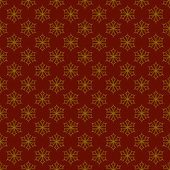 Seamless retro geometric snowfall pattern wallpaper - vector holiday decoration background design