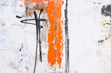 Arrière plan touches de peinture abstraite sur un mur