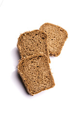 Bread on a white background