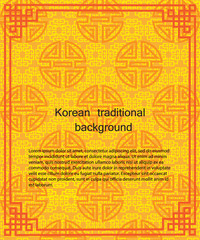 Korean traditional pattern background banner. Vector Design.