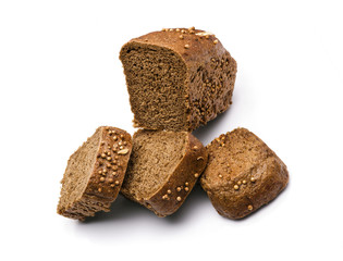 Bread on a white background