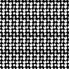 Seamless black and white pattern with circles