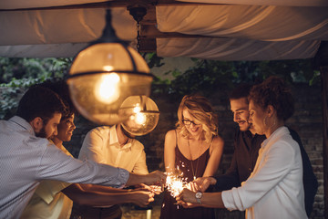 Friends Having Celebration