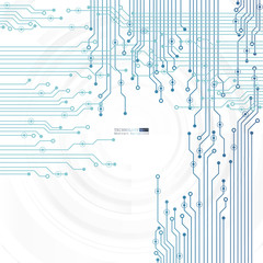 Vector circuit board illustration. Abstract technology