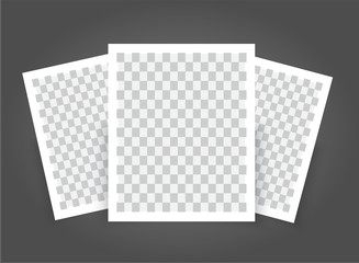 Realistic Blank Photo Frame brochure mockup cover template