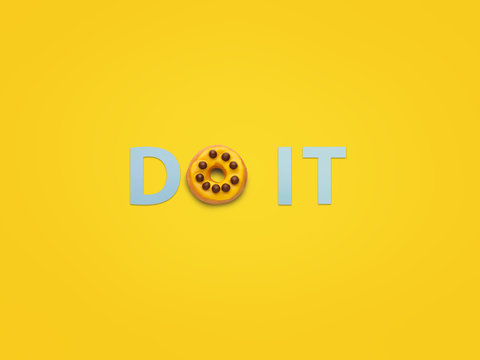 Words Do it made with doughnut