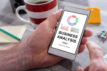 Business analysis concept on a smartphone