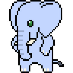 vector pixel art elephant