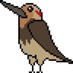 Fototapeta premium vector pixel art bird