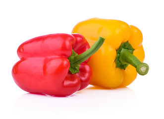 pepper sweet red and yellow isolated on a white background
