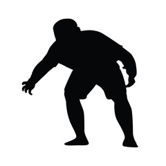 monster pose silhouette illustration