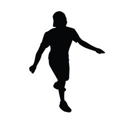 dancing man silhouette illustration