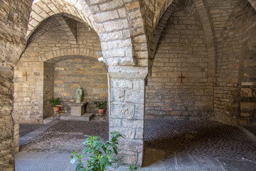 Fototapeta premium SALAMANCA 10 September 2017: inside of a church Christian in Salamanca Spain