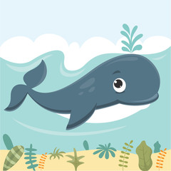 Whale Vector Illustration