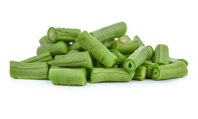 Yard Long bean on white background